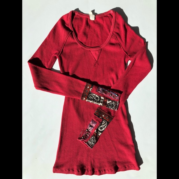 Free People Hyperactive Hippie Cuff Thermal Red  M - Picture 5 of 8